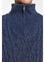 Trendyol Indigo Regular Fit Zippered Half Turtleneck Knitwear Sweater