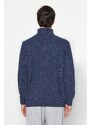 Trendyol Indigo Regular Fit Zippered Half Turtleneck Knitwear Sweater