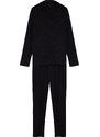 Trendyol Black Regular Fit Waffle Knitted Pajamas Set
