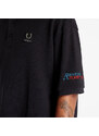 Pánské tričko FRED PERRY x RAF SIMONS Embroidered Oversized Polo T-Shirt Black