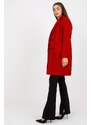 MladaModa Dámský plyšový kabát model 37218 červený