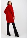 MladaModa Dámský plyšový kabát model 37218 červený