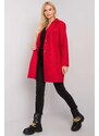 MladaModa Dámský kabát Polli s kapsami červený