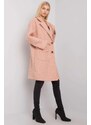 MladaModa Dámský kabát Bedford s kapsami růžový