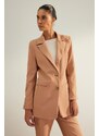 Trendyol Mink Premium Regular Lined Woven Blazer Jacket