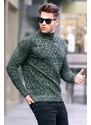 Madmext Light Khaki Turtleneck Knitwear Sweater 5758