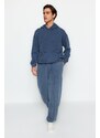 Trendyol Indigo Limited Edition Oversize Wash Effect 100% Cotton Sweatpants