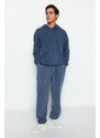 Trendyol Indigo Limited Edition Oversize Wash Effect 100% Cotton Sweatpants