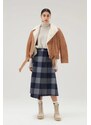 SUKNĚ WOOLRICH CHECK WOOL SKIRT