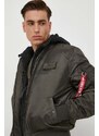 Bomber bunda Alpha Industries MA-1 D-Tec zelená barva, zimní