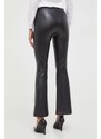 Kalhoty Guess dámské, černá barva, přiléhavé, high waist