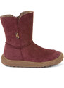 Zimní kozačky Froddo barefoot tex suede Bordeaux dětské AW23