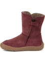 Zimní kozačky Froddo barefoot tex suede Bordeaux dětské AW23