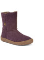 Zimní kozačky Froddo barefoot tex suede PURPLE dětské AW23