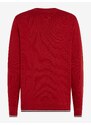 Červený pánský svetr s příměsí hedvábí Tommy Hilfiger - Pánské