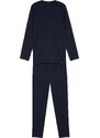 Trendyol Indigo Regular Fit Waffle Knitted Pajama Set