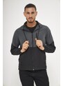 River Club Men's Anthracite- Black Two Colors Inner Lined Water-Resistant Hooded Raincoat with Pocket.