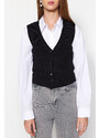Trendyol Černá prémiová příze / speciální pletený svetr z příze