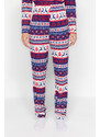 Trendyol Multicolored 100% Cotton Christmas Theme Tshirt-Pants, Knitted Pajamas Set