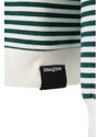 Trendyol Green Oversize/Wide-Fit Striped Fleece Cotton Sweatshirt