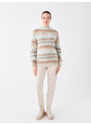 LC Waikiki Half Turtleneck Striped Long Sleeve Maternity Knitwear Sweater