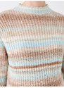 LC Waikiki Half Turtleneck Striped Long Sleeve Maternity Knitwear Sweater