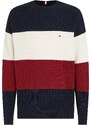 Červeno-modrý pánský pruhovaný svetr Tommy Hilfiger - Pánské