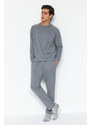 Trendyol Dark Gray Regular Fit Knitted Pajamas Set