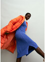 bonprix Vatovaný oversize kabát s kapucí, z recyklovaného polyesteru Oranžová