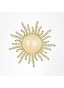 Éternelle Brož se zirkony a s opálem Solana - symbol slunce