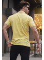Madmext Yellow Men's Regular Fit Polo Neck T-Shirt 6105