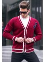 Madmext Claret Red Men's Knitwear Cardigan 6314