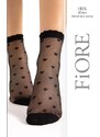 Fiore Černé vzorované silonkové ponožky Iris 20DEN