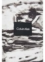 Mikina Calvin Klein pánská, šedá barva, s kapucí, vzorovaná