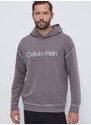 Bavlněná mikina Calvin Klein Underwear šedá barva, s kapucí, s aplikací