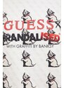 Mikina Guess x Brandalised dámská, žlutá barva, s kapucí, vzorovaná