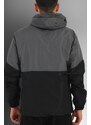 River Club Men's Anthracite-black Two Colors Inside Lined Water-Resistant Hooded Sports Raincoat-wind cap.