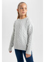 DEFACTO Girl Regular Fit Crew Neck Pullover