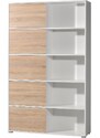 Bílá dřevěná knihovna GEMA Skim 196 x 120 cm