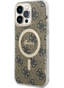 Ochranný kryt pro iPhone 15 Pro MAX - Guess, 4G IML MagSafe Brown