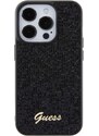 Ochranný kryt na iPhone 15 Pro - Guess, Square Mirror Script Logo Black