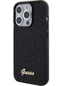 Ochranný kryt na iPhone 15 Pro - Guess, Square Mirror Script Logo Black