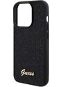 Ochranný kryt na iPhone 15 Pro - Guess, Square Mirror Script Logo Black