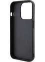 Ochranný kryt na iPhone 15 Pro - Karl Lagerfeld, Fixed Glitter Metal Ikonik Black