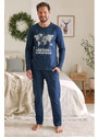 DN Nightwear Pánské pyžamo Kompas modré