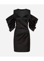 ŠATY KARL LAGERFELD VOLUMINOUS SLEEVE SATIN DRESS