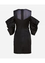 ŠATY KARL LAGERFELD VOLUMINOUS SLEEVE SATIN DRESS