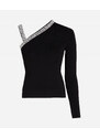 SVETR KARL LAGERFELD SHOULDER DETAIL KNIT TOP