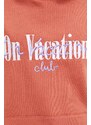 Mikina On Vacation pánská, oranžová barva, s kapucí, s aplikací