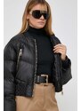 Péřová bunda bomber MICHAEL Michael Kors dámská, černá barva, zimní, oversize